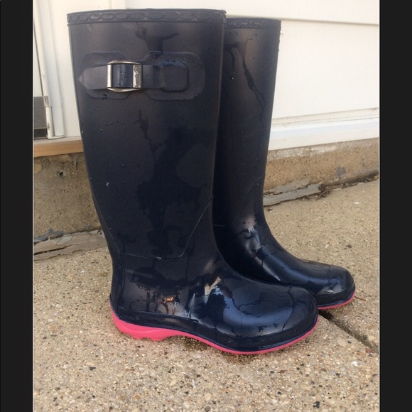 Kamik Shoes - Kamik Olivia Blue/Pink Rain boots